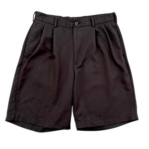 Tommy Armour Mens Black Pleated Golf Shorts Size 32 Polyester